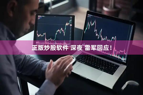正版炒股软件 深夜 雷军回应！